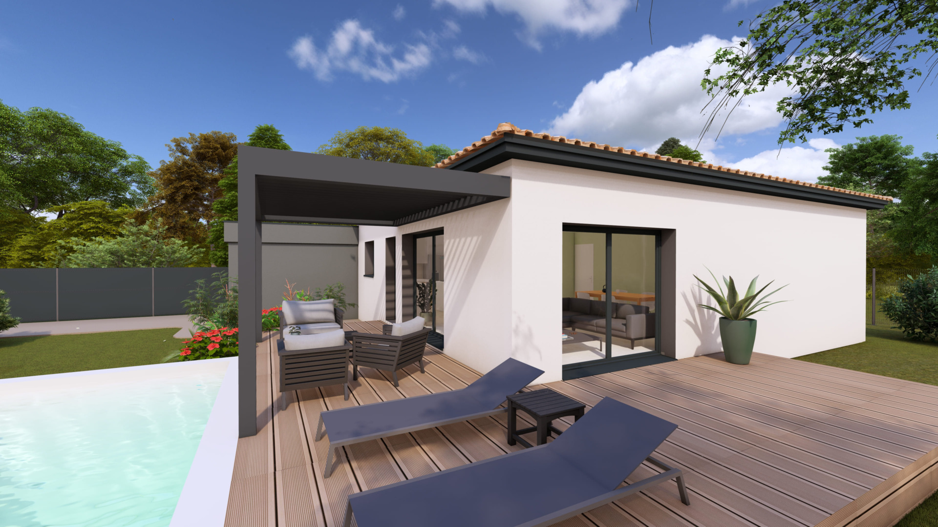 Villa plain-pied 3 chambres – Entre Nîmes et Alès, permis validé et travaux immédiats