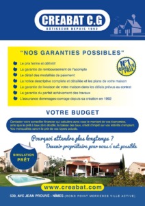 Garanties Creabat CG Constructeur de maison Nîmes